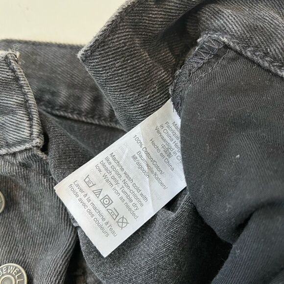 Madewell Rigid Denim A-Line Mini Skirt in Lunar Wash: Button-Front Edition 26 - Picture 4 of 6